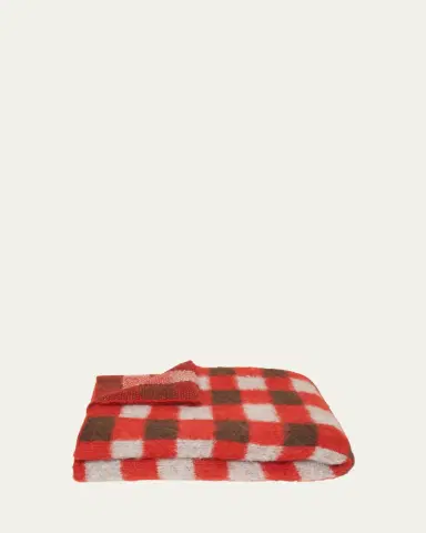 The Elder Statesman Thistle Gingham Blanket, 60" x 100" | Thumbnail 2 The Elder Statesman Thistle Gingham Blanket, 60" x 100" | Thumbnail 2