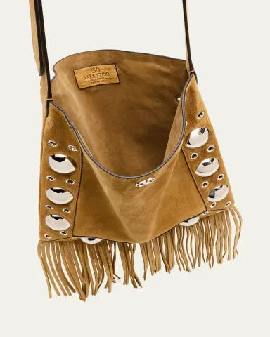 Valentino Garavani Nellcote Studded Fringe Suede Crossbody Bag | Thumbnail 4 Valentino Garavani Nellcote Studded Fringe Suede Crossbody Bag | Thumbnail 4