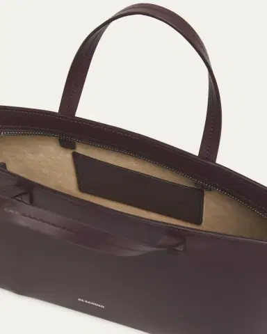 Jil Sander Bateau Small Calfskin Tote Bag | Thumbnail 3 Jil Sander Bateau Small Calfskin Tote Bag | Thumbnail 3