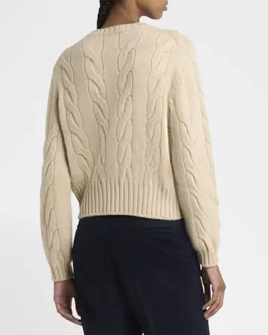 Loro Piana Napier Cashmere Cable-Knit Sweater | Thumbnail 3 Loro Piana Napier Cashmere Cable-Knit Sweater | Thumbnail 3