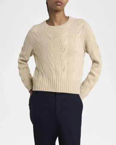 Loro Piana Napier Cashmere Cable-Knit Sweater | Thumbnail 7 Loro Piana Napier Cashmere Cable-Knit Sweater | Thumbnail 7