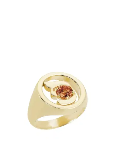 Procaccia Jewelry 18K Gold Hebrew PEH Initial Signet Ring | Thumbnail 1 Procaccia Jewelry 18K Gold Hebrew PEH Initial Signet Ring | Thumbnail 1