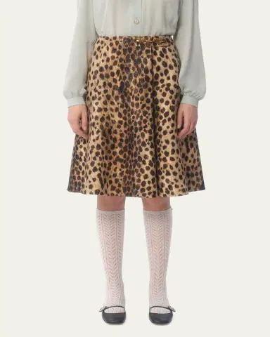 Valentino Garavani Leopard A-Line Wool Skirt | Thumbnail 2 Valentino Garavani Leopard A-Line Wool Skirt | Thumbnail 2