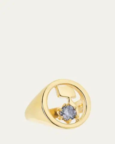 Procaccia Jewelry 18K Gold Hebrew ZAYN Initial Signet Ring | Thumbnail 4 Procaccia Jewelry 18K Gold Hebrew ZAYN Initial Signet Ring | Thumbnail 4