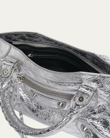 Balenciaga Le City Mini Metallic Leather Top-Handle Bag | Thumbnail 4 Balenciaga Le City Mini Metallic Leather Top-Handle Bag | Thumbnail 4