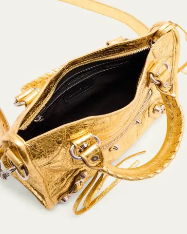 Balenciaga Le City Mini Metallic Leather Top-Handle Bag | Thumbnail 8 Balenciaga Le City Mini Metallic Leather Top-Handle Bag | Thumbnail 8