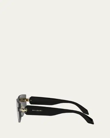 BVLGARI Serpenti Rimless Metal & Nylon Shield Sunglasses | Thumbnail 2 BVLGARI Serpenti Rimless Metal & Nylon Shield Sunglasses | Thumbnail 2