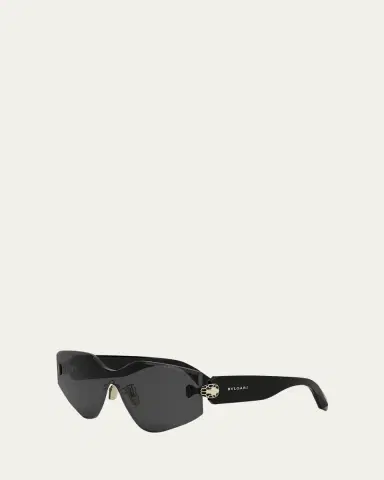 BVLGARI Serpenti Rimless Metal & Nylon Shield Sunglasses | Thumbnail 3 BVLGARI Serpenti Rimless Metal & Nylon Shield Sunglasses | Thumbnail 3