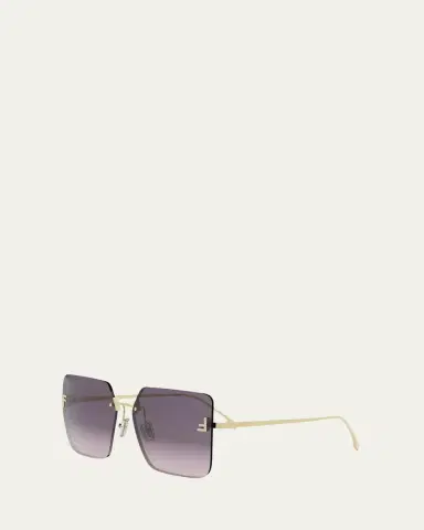 Fendi Oversized Rimless Square Metal & Nylon Sunglasses | Thumbnail 2 Fendi Oversized Rimless Square Metal & Nylon Sunglasses | Thumbnail 2