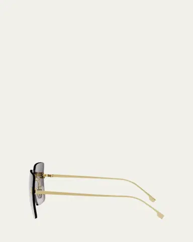 Fendi Oversized Rimless Square Metal & Nylon Sunglasses | Thumbnail 3 Fendi Oversized Rimless Square Metal & Nylon Sunglasses | Thumbnail 3
