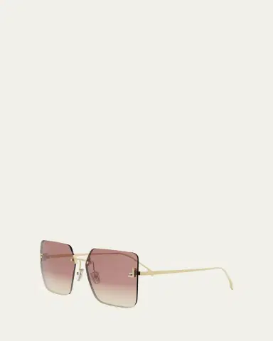 Fendi Oversized Rimless Square Metal & Nylon Sunglasses | Thumbnail 5 Fendi Oversized Rimless Square Metal & Nylon Sunglasses | Thumbnail 5