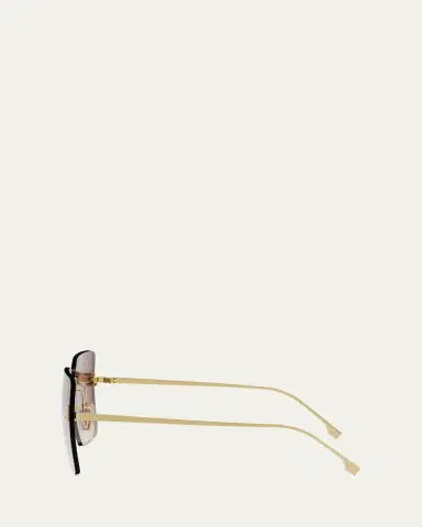 Fendi Oversized Rimless Square Metal & Nylon Sunglasses | Thumbnail 6 Fendi Oversized Rimless Square Metal & Nylon Sunglasses | Thumbnail 6