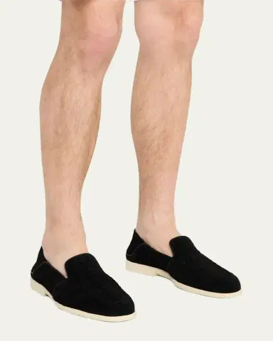 Santoni Men's Theo Woven Suede Loafers | Thumbnail 2 Santoni Men's Theo Woven Suede Loafers | Thumbnail 2