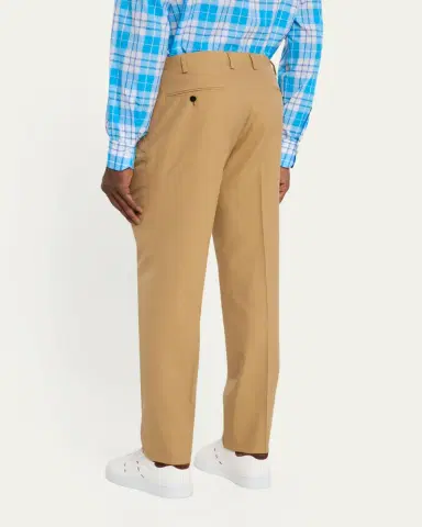 Kiton Men's Flat-Front Twill Pants | Thumbnail 3 Kiton Men's Flat-Front Twill Pants | Thumbnail 3