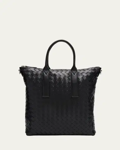 Bottega Veneta Men's Intrecciato Zip North-South Tote Bag | Thumbnail 6 Bottega Veneta Men's Intrecciato Zip North-South Tote Bag | Thumbnail 6
