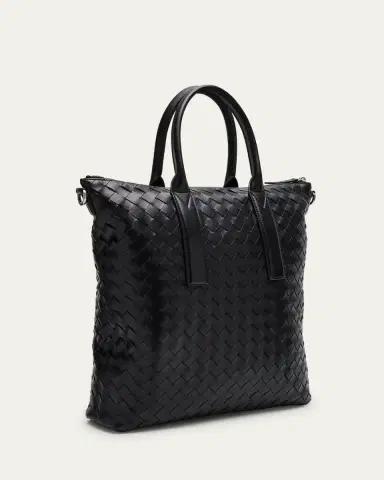 Bottega Veneta Men's Intrecciato Zip North-South Tote Bag | Thumbnail 8 Bottega Veneta Men's Intrecciato Zip North-South Tote Bag | Thumbnail 8