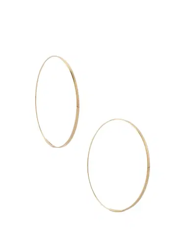Lana 50mm Medium Flat Magic Hoop Earrings in 14K | Thumbnail 1 Lana 50mm Medium Flat Magic Hoop Earrings in 14K | Thumbnail 1
