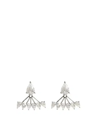 Kendall Row 14K White Gold Pear Lab Grown Diamond Earring Jackets | Thumbnail 1 Kendall Row 14K White Gold Pear Lab Grown Diamond Earring Jackets | Thumbnail 1