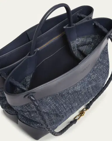 Bottega Veneta Large Andiamo Denim Boucle Crossbody Bag | Thumbnail 9 Bottega Veneta Large Andiamo Denim Boucle Crossbody Bag | Thumbnail 9
