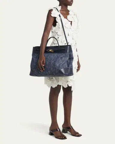 Bottega Veneta Large Andiamo Denim Boucle Crossbody Bag | Thumbnail 10 Bottega Veneta Large Andiamo Denim Boucle Crossbody Bag | Thumbnail 10