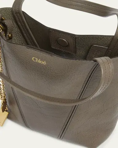 Chloé Spin Mini Tote Bag in Grained Calfskin | Thumbnail 14 Chloé Spin Mini Tote Bag in Grained Calfskin | Thumbnail 14