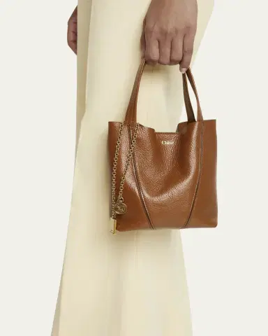 Chloé Spin Mini Tote Bag in Grained Calfskin | Thumbnail 16 Chloé Spin Mini Tote Bag in Grained Calfskin | Thumbnail 16