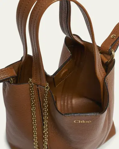 Chloé Spin Mini Tote Bag in Grained Calfskin | Thumbnail 18 Chloé Spin Mini Tote Bag in Grained Calfskin | Thumbnail 18