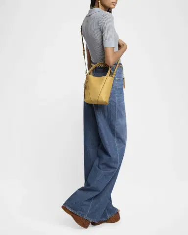 Chloé Spin Mini Tote Bag in Grained Calfskin | Thumbnail 35 Chloé Spin Mini Tote Bag in Grained Calfskin | Thumbnail 35