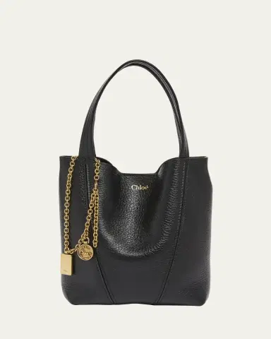 Chloé Spin Mini Tote Bag in Grained Calfskin | Thumbnail 7 Chloé Spin Mini Tote Bag in Grained Calfskin | Thumbnail 7