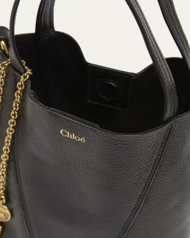 Chloé Spin Mini Tote Bag in Grained Calfskin | Thumbnail 10 Chloé Spin Mini Tote Bag in Grained Calfskin | Thumbnail 10