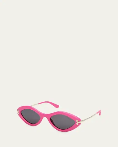 Pucci Logo Acetate & Metal Oval Sunglasses | Thumbnail 6 Pucci Logo Acetate & Metal Oval Sunglasses | Thumbnail 6