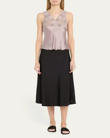 Josie Natori Rose Parfait Lace & Silk Tank | Thumbnail 2 Josie Natori Rose Parfait Lace & Silk Tank | Thumbnail 2