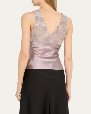 Josie Natori Rose Parfait Lace & Silk Tank | Thumbnail 3 Josie Natori Rose Parfait Lace & Silk Tank | Thumbnail 3