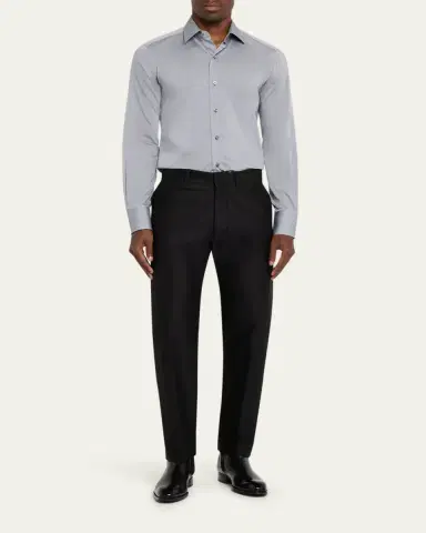 Tom Ford Men's Cotton Chambray Slim-Fit Dress Shirt | Thumbnail 2 Tom Ford Men's Cotton Chambray Slim-Fit Dress Shirt | Thumbnail 2