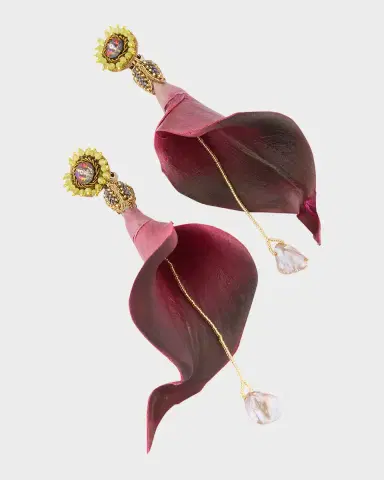 Ranjana Khan Cala White Earrings | Thumbnail 2 Ranjana Khan Cala White Earrings | Thumbnail 2