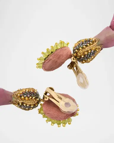 Ranjana Khan Cala White Earrings | Thumbnail 3 Ranjana Khan Cala White Earrings | Thumbnail 3
