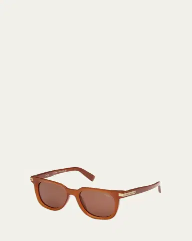 Zegna Men's Square Acetate Sunglasses | Thumbnail 3 Zegna Men's Square Acetate Sunglasses | Thumbnail 3
