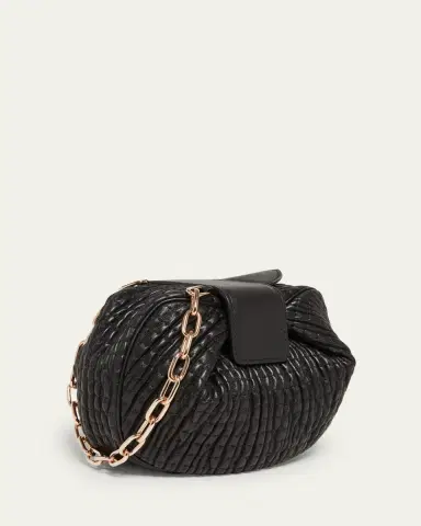 Gabriela Hearst Demi Ruched Leather Clutch Bag | Thumbnail 3 Gabriela Hearst Demi Ruched Leather Clutch Bag | Thumbnail 3