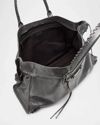 Balenciaga Men's Le City Leather Travel Duffel Bag | Thumbnail 8 Balenciaga Men's Le City Leather Travel Duffel Bag | Thumbnail 8