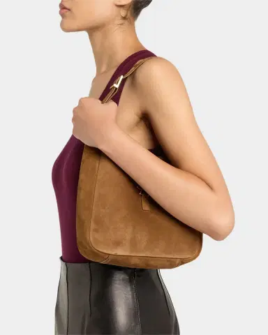 Saint Laurent Le 5 A 7 Small YSL Suede Shoulder Bag | Thumbnail 14 Saint Laurent Le 5 A 7 Small YSL Suede Shoulder Bag | Thumbnail 14