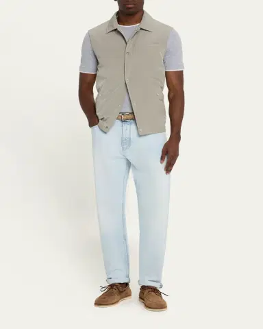 Brunello Cucinelli Men's Water Resistant Snap-Front Vest | Thumbnail 2 Brunello Cucinelli Men's Water Resistant Snap-Front Vest | Thumbnail 2