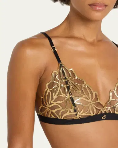 Lise Charmel Eclats D'Or Metallic Embroidered Bralette | Thumbnail 4 Lise Charmel Eclats D'Or Metallic Embroidered Bralette | Thumbnail 4
