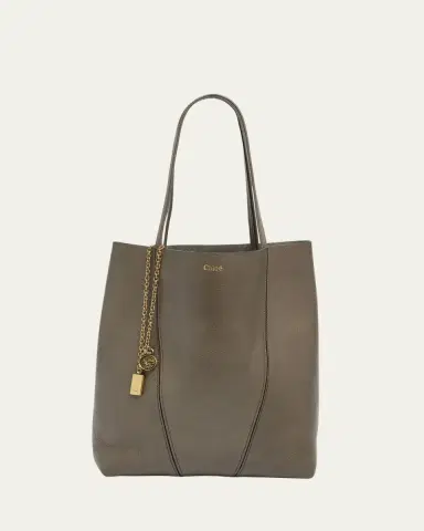 Chloé Spin Medium Tote Bag in Leather | Thumbnail 12 Chloé Spin Medium Tote Bag in Leather | Thumbnail 12