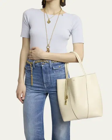 Chloé Spin Medium Tote Bag in Leather | Thumbnail 22 Chloé Spin Medium Tote Bag in Leather | Thumbnail 22
