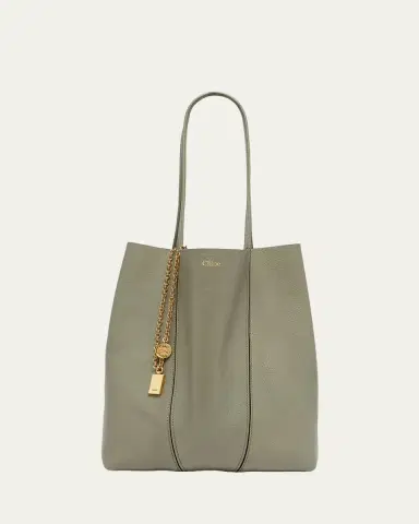 Chloé Spin Medium Tote Bag in Leather | Thumbnail 36 Chloé Spin Medium Tote Bag in Leather | Thumbnail 36