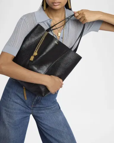 Chloé Spin Medium Tote Bag in Leather | Thumbnail 50 Chloé Spin Medium Tote Bag in Leather | Thumbnail 50
