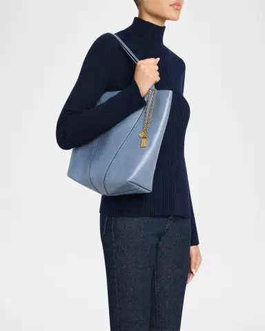 Chloé Spin Medium Tote Bag in Leather | Thumbnail 79 Chloé Spin Medium Tote Bag in Leather | Thumbnail 79