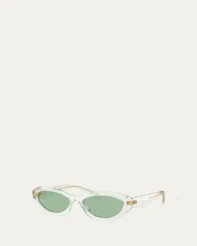 Prada PR 26ZS Beveled Acetate & Plastic Oval Sunglasses | Thumbnail 2 Prada PR 26ZS Beveled Acetate & Plastic Oval Sunglasses | Thumbnail 2