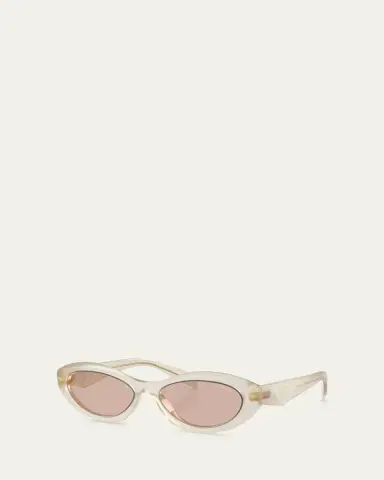 Prada PR 26ZS Beveled Acetate & Plastic Oval Sunglasses | Thumbnail 4 Prada PR 26ZS Beveled Acetate & Plastic Oval Sunglasses | Thumbnail 4
