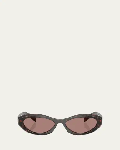 Prada PR 26ZS Beveled Acetate & Plastic Oval Sunglasses | Thumbnail 6 Prada PR 26ZS Beveled Acetate & Plastic Oval Sunglasses | Thumbnail 6
